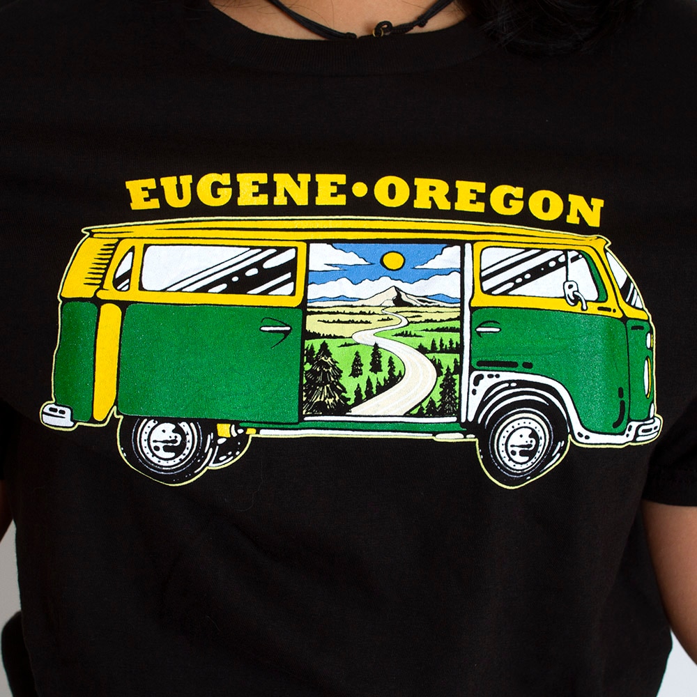 Eugene, Oregon, Green Van, McKenzie SewOn, Short Sleeve, T-Shirt